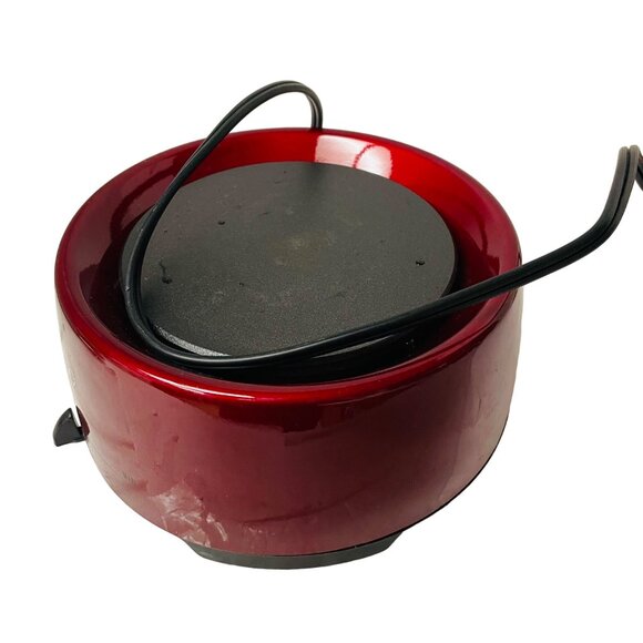 Bella 3 Qt Electric Fondue Pot Set Adjustable Thermostat Stainless Steel Red & B - Picture 8 of 13